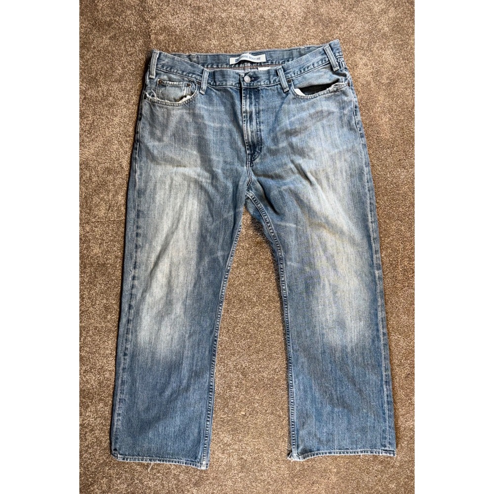 Gap Loose Boot Fit Mens Blue‎ Jeans 38x32 Medium Wash 100% Cotton Vintage Y2K